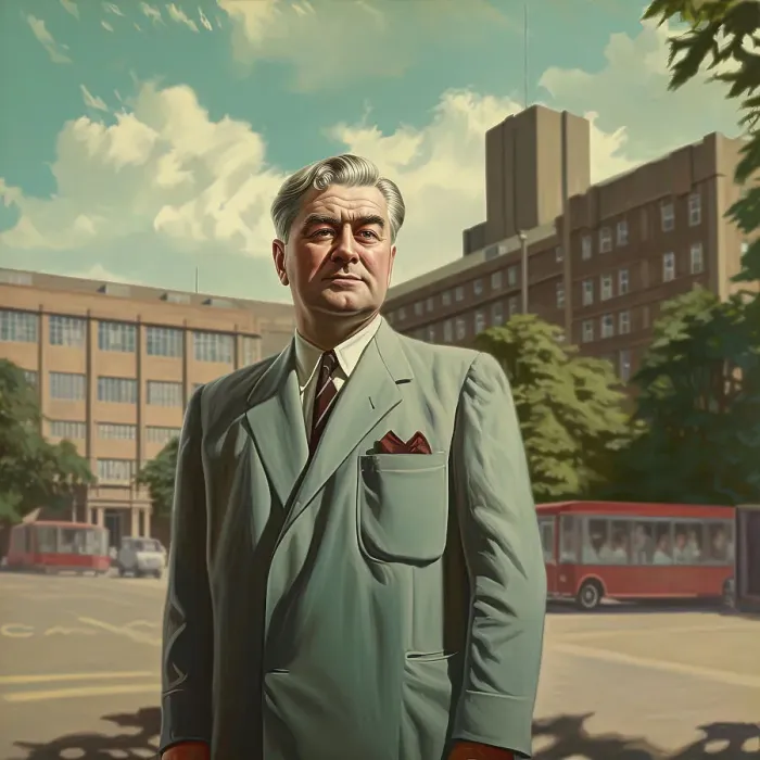 Framed Print : AI IMAGE - Portrait of Aneurin Bevan, c1950s, (2023). Creator: Heritage Images Framed Print : AI IMAGE - Portrait of Aneurin Bevan, c1950s, (2023). Creator: Heritage Images