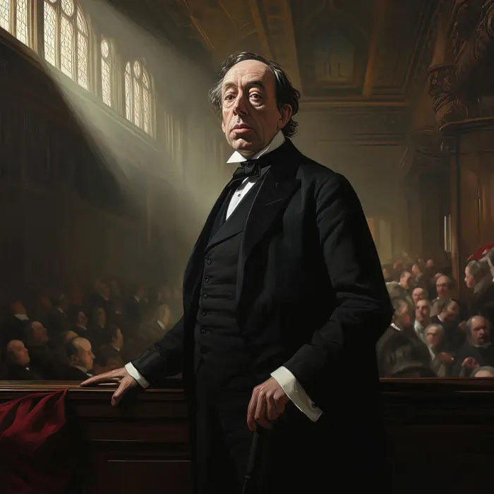 Framed Print : AI IMAGE - Portrait of Benjamin Disraeli, 1870s, (2023). Creator: Heritage Images Framed Print : AI IMAGE - Portrait of Benjamin Disraeli, 1870s, (2023). Creator: Heritage Images