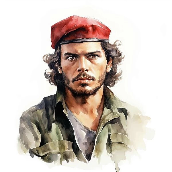AI IMAGE - Portrait of Che Guevara, 1960s, (2023). Creators: Heritage Images, Che Guevara