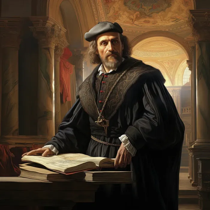 Framed Print : AI IMAGE - Portrait of Christopher Columbus, 1490s, (2023). Creator: Heritage Images Framed Print : AI IMAGE - Portrait of Christopher Columbus, 1490s, (2023). Creator: Heritage Images