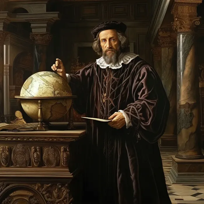 Framed Print : AI IMAGE - Portrait of Christopher Columbus, 1490s, (2023). Creator: Heritage Images Framed Print : AI IMAGE - Portrait of Christopher Columbus, 1490s, (2023). Creator: Heritage Images