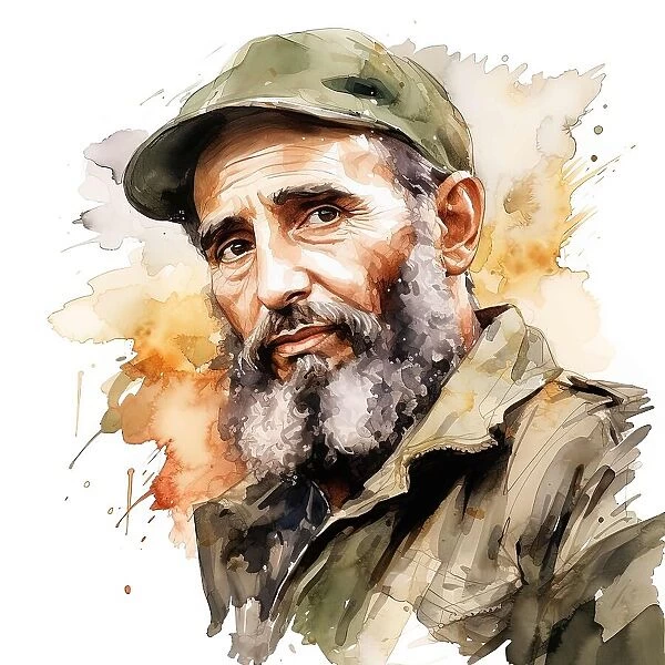 AI IMAGE - Portrait of Fidel Castro, 1980s, (2023). Creator: Heritage Images