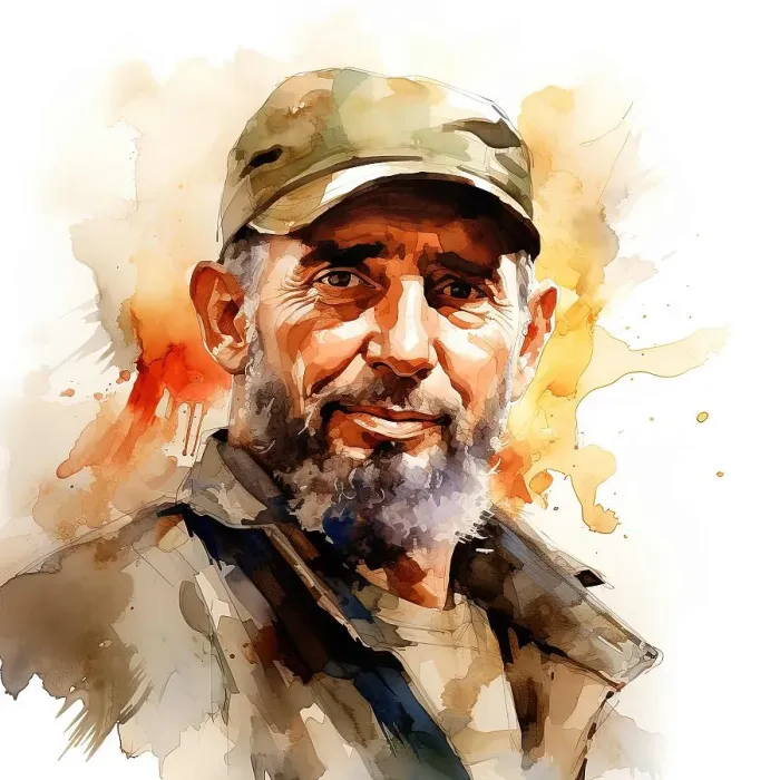 Framed Print : AI IMAGE - Portrait of Fidel Castro, 1970s, (2023). Creator: Heritage Images Framed Print : AI IMAGE - Portrait of Fidel Castro, 1970s, (2023). Creator: Heritage Images