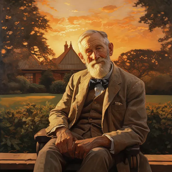 Framed Print : AI IMAGE - Portrait of George Bernard Shaw, 1920s, (2023). Creator: Heritage Images Framed Print : AI IMAGE - Portrait of George Bernard Shaw, 1920s, (2023). Creator: Heritage Images