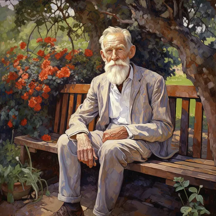Framed Print : AI IMAGE - Portrait of George Bernard Shaw, 1930s, (2023). Creator: Heritage Images Framed Print : AI IMAGE - Portrait of George Bernard Shaw, 1930s, (2023). Creator: Heritage Images