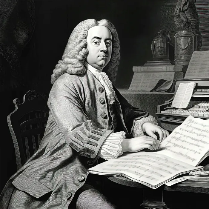 Framed Print : AI IMAGE - Portrait of Handel, 18th century, (2023). Creator: Heritage Images Framed Print : AI IMAGE - Portrait of Handel, 18th century, (2023). Creator: Heritage Images