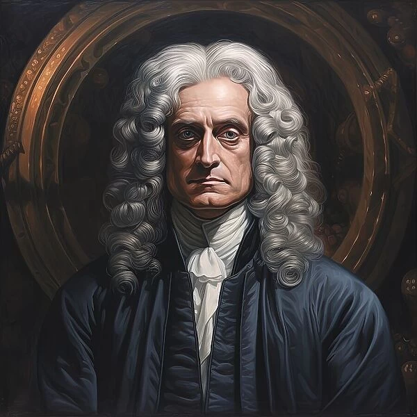 AI Image - Portrait of Isaac Newton, 1680s, (2023). Creator: Heritage Images