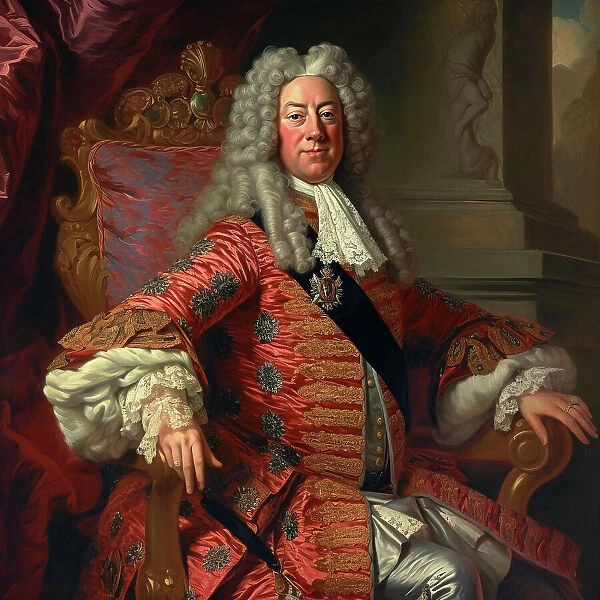 AI IMAGE - Portrait of King George II, 1750s, (2023). Creator: Heritage Images