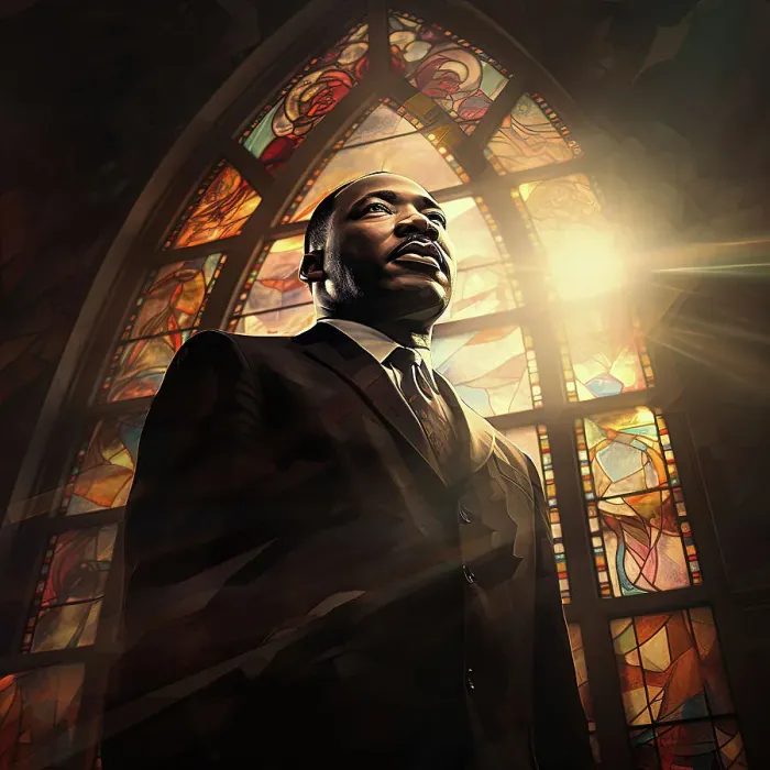 Framed Print : AI IMAGE - Portrait of Martin Luther King Jr, 1960s, 2023. Creator: Heritage Images Framed Print : AI IMAGE - Portrait of Martin Luther King Jr, 1960s, 2023. Creator: Heritage Images