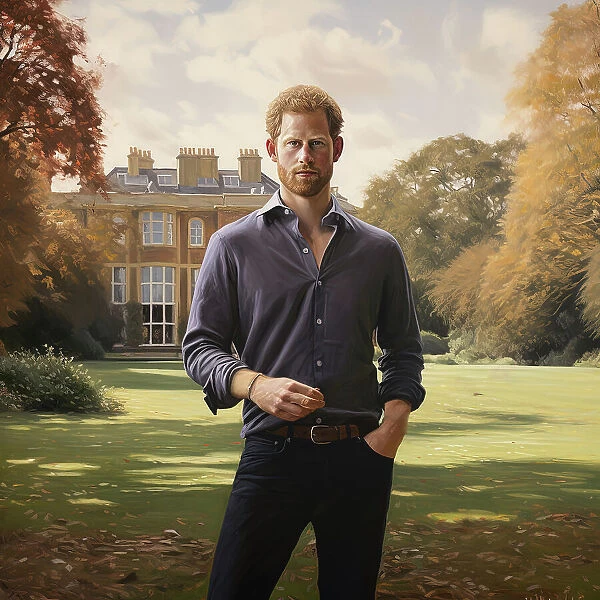 AI Image - Portrait of Prince Harry, Duke of Sussex, 2023. Creator: Heritage Images