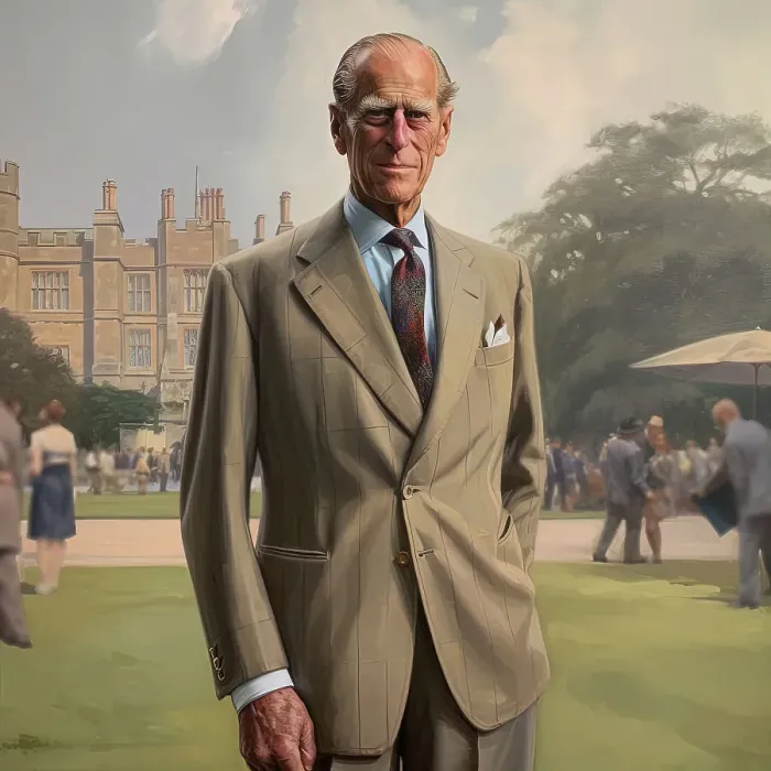 Framed Print : AI IMAGE - Portrait of Prince Philip, Duke of Edinburgh, 2000s, (2023). Creator: Heritage Images Framed Print : AI IMAGE - Portrait of Prince Philip, Duke of Edinburgh, 2000s, (2023). Creator: Heritage Images