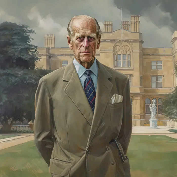 Framed Print : AI IMAGE - Portrait of Prince Philip, Duke of Edinburgh, 2000s, (2023). Creator: Heritage Images Framed Print : AI IMAGE - Portrait of Prince Philip, Duke of Edinburgh, 2000s, (2023). Creator: Heritage Images
