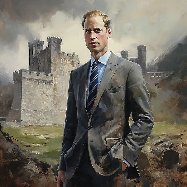 AI IMAGE - Portrait of Prince William, Prince of Wales, 2010s, (2023). Creator: Heritage Images