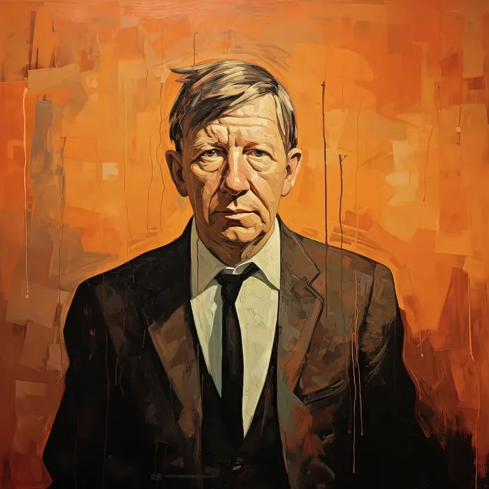 Framed Print : AI IMAGE - Portrait of W H Auden, c1960s, (2023). Creator: Heritage Images Framed Print : AI IMAGE - Portrait of W H Auden, c1960s, (2023). Creator: Heritage Images