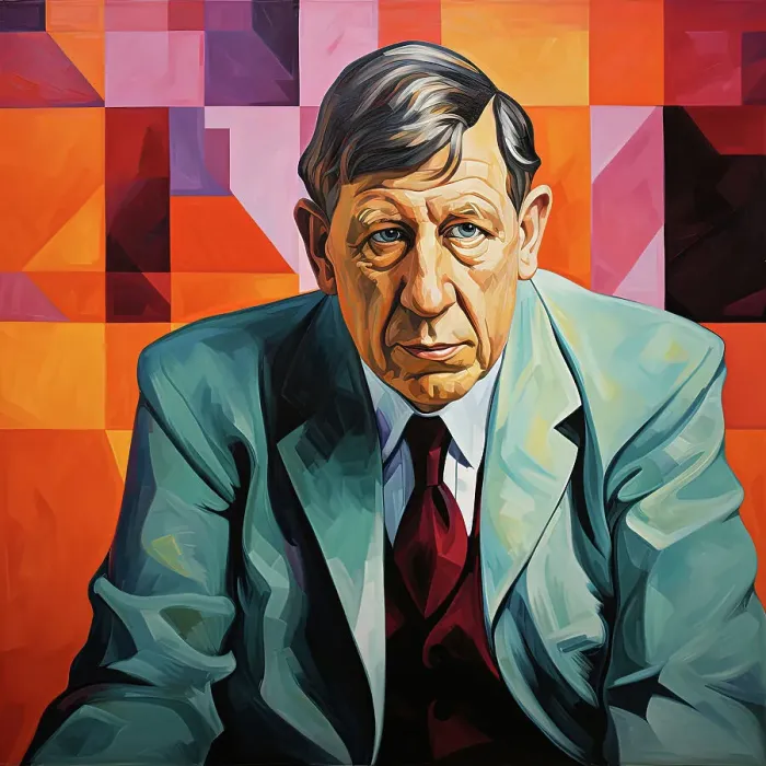 Framed Print : AI IMAGE - Portrait of W H Auden, c1960s, (2023). Creator: Heritage Images Framed Print : AI IMAGE - Portrait of W H Auden, c1960s, (2023). Creator: Heritage Images