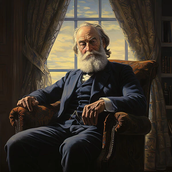 AI IMAGE - Portrait of Walt Whitman, 1880s, (2023). Creator: Heritage Images
