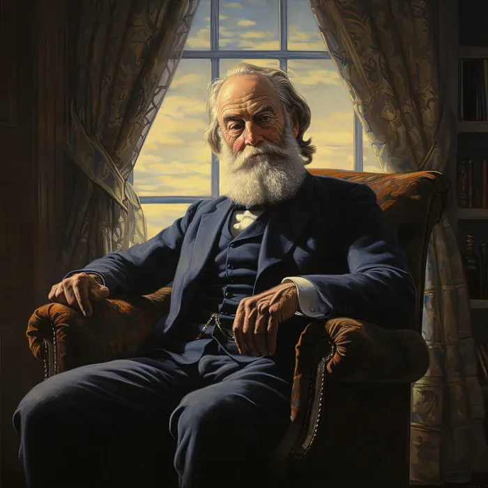 Framed Print : AI IMAGE - Portrait of Walt Whitman, 1880s, (2023). Creator: Heritage Images Framed Print : AI IMAGE - Portrait of Walt Whitman, 1880s, (2023). Creator: Heritage Images