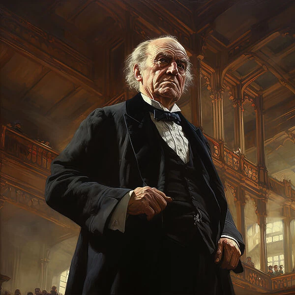 AI IMAGE - Portrait of William Ewart Gladstone, 1890s, (2023). Creator: Heritage Images