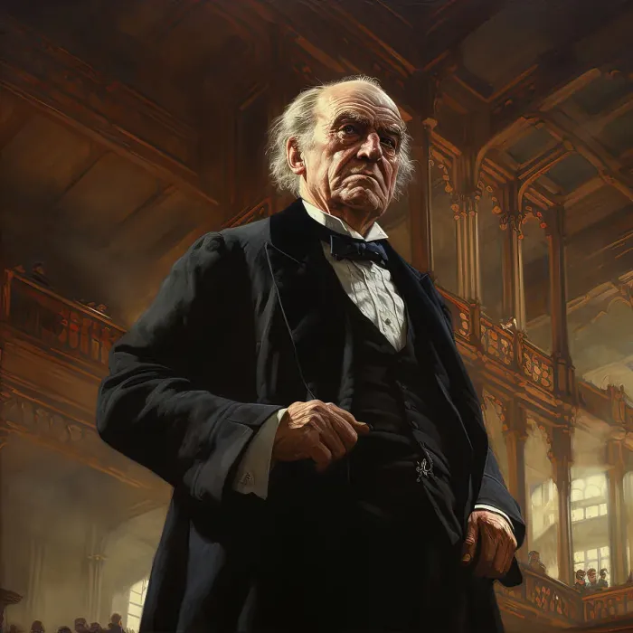 Framed Print : AI IMAGE - Portrait of William Ewart Gladstone, 1890s, (2023). Creator: Heritage Images Framed Print : AI IMAGE - Portrait of William Ewart Gladstone, 1890s, (2023). Creator: Heritage Images