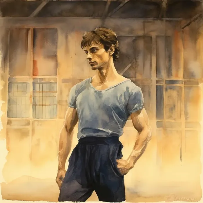 Framed Print : AI IMAGE - Portrait of a young Rudolf Nureyev, 1960s, (2023). Creator: Heritage Images Framed Print : AI IMAGE - Portrait of a young Rudolf Nureyev, 1960s, (2023). Creator: Heritage Images