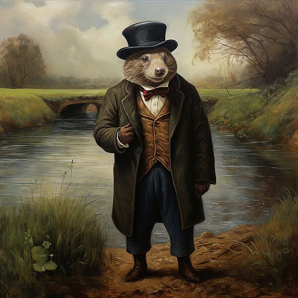 AI IMAGE - Ratty from The Wind in the Willows, 2023. Creator: Heritage Images