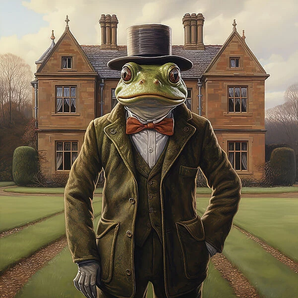 AI IMAGE - Toad, from 'The Wind in the Willows', 2023. Creator: Heritage Images. AI IMAGE - Toad, from 'The Wind in the Willows', 2023. Creator: Heritage Images