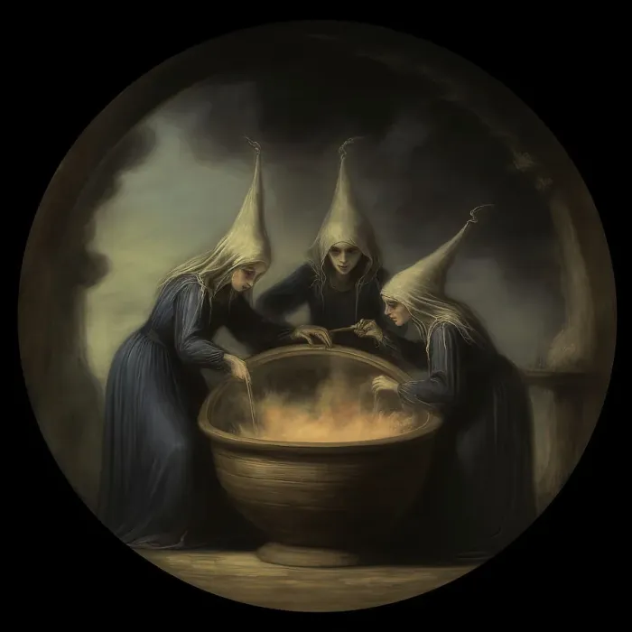 Framed Print : AI IMAGE - The witches from Macbeth, 2023. Creator: Heritage Images. AI IMAGE - The witches from Macbeth, 2023. Creator: Heritage Images Framed Print : AI IMAGE - The witches from Macbeth, 2023. Creator: Heritage Images. AI IMAGE - The witches from Macbeth, 2023. Creator: Heritage Images