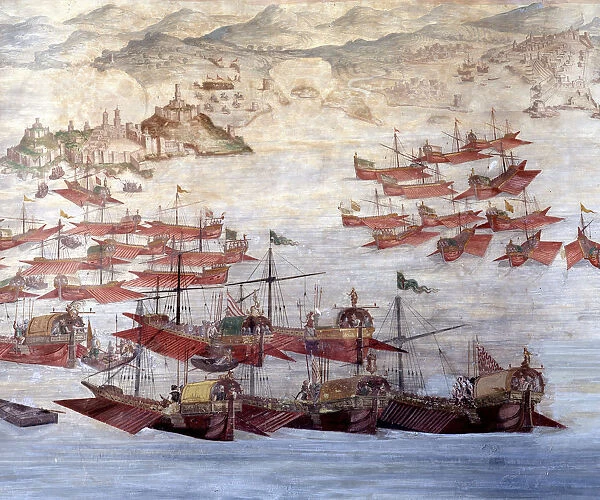 Aid of Tunisia and Ceuta, 1578, fresco in the Palace of Santa Cruz