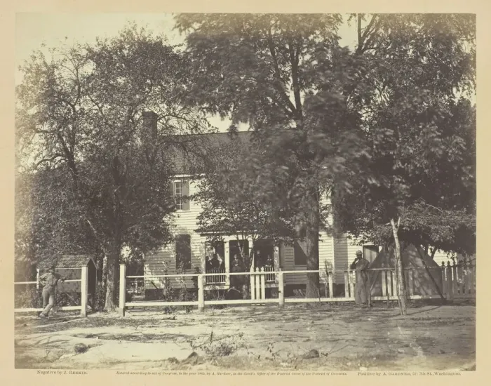 Framed Print : Aiken House, on Weldon Railroad, Virginia, February 1865. Creator: John Reekie Framed Print : Aiken House, on Weldon Railroad, Virginia, February 1865. Creator: John Reekie