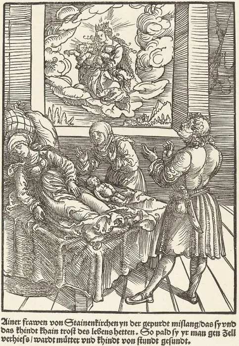 Framed Print : Ainer frawen von Stainerkirchen... c. 1503. Creator: Master of the Legend Scenes Framed Print : Ainer frawen von Stainerkirchen... c. 1503. Creator: Master of the Legend Scenes