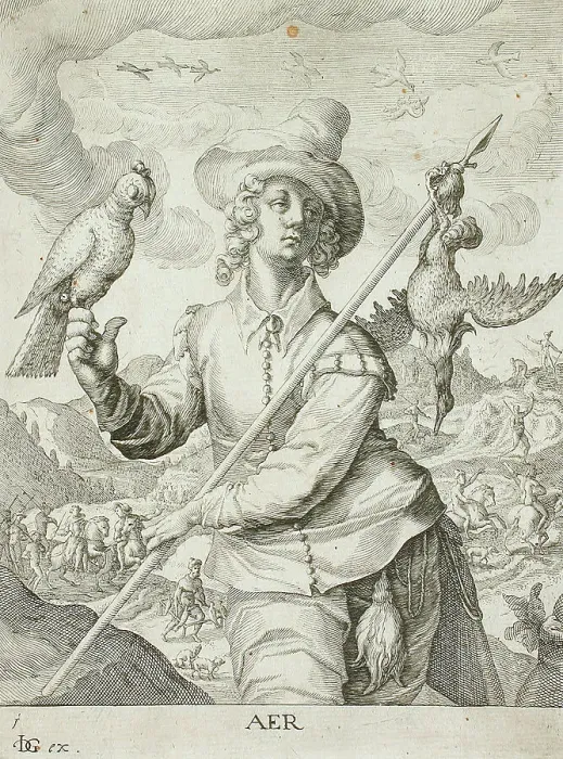 Framed Print : Air, c1588. Creator: Jacques de Gheyn II Framed Print : Air, c1588. Creator: Jacques de Gheyn II