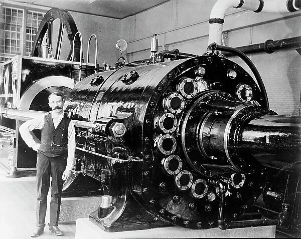 Part of air compressor at Ellison Hoist, Lead Homestake Mine, between 1900 and 1910. Creator: Unknown