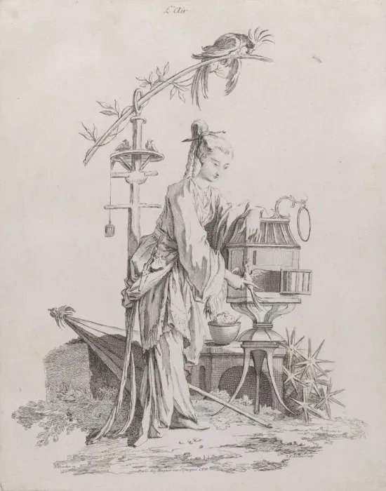 Framed Print : Air, from The Four Elements, 1738-49. Creator: Pierre Alexandre Aveline Framed Print : Air, from The Four Elements, 1738-49. Creator: Pierre Alexandre Aveline