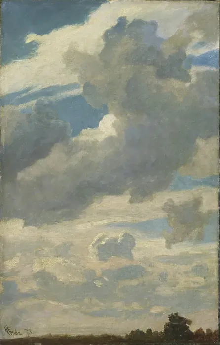 Framed Print : Air Study, 1873. Creator: Hans Gude Framed Print : Air Study, 1873. Creator: Hans Gude