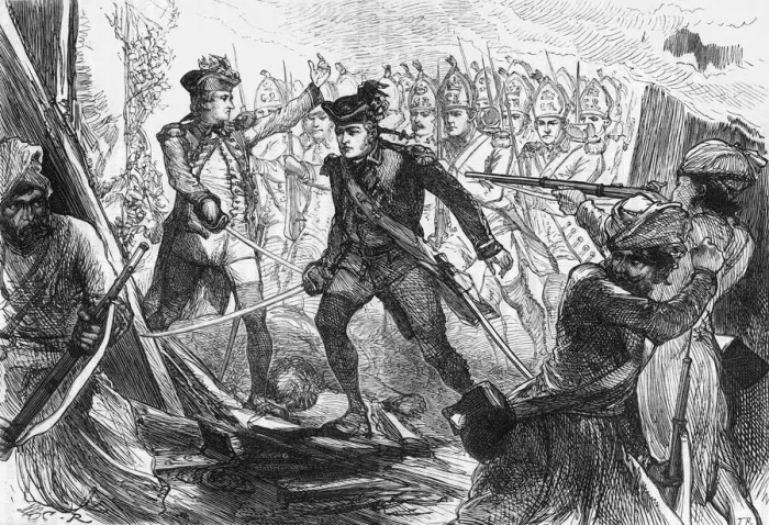Framed Print : Aire Leading the Attack at Bangalore, c1891. Creator: James Grant Framed Print : Aire Leading the Attack at Bangalore, c1891. Creator: James Grant