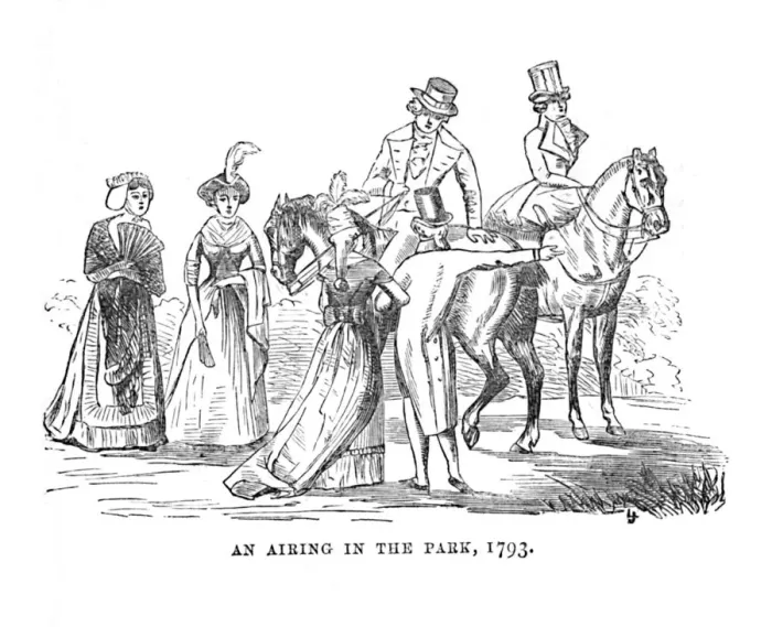 Framed Print : An Airing in the Park, 1793, c1870 Framed Print : An Airing in the Park, 1793, c1870