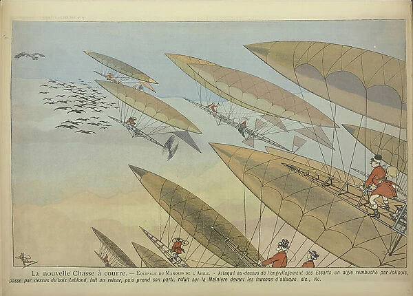 Airship hunting, c.1921. Creator: Guillaume, Albert (1873-1942)