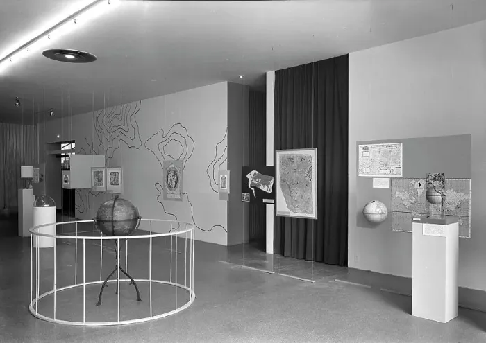 Framed Print : Airways to Peace exhibition, Museum of Modern Art, 11 W. 53rd St. New York City, 1943. Creator: Gottscho-Schleisner, Inc Framed Print : Airways to Peace exhibition, Museum of Modern Art, 11 W. 53rd St. New York City, 1943. Creator: Gottscho-Schleisner, Inc