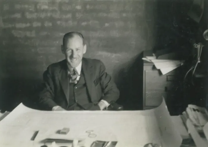 Framed Print : A.J. Dee, Mosman Council engineer, 1935. Creator: Unknown Framed Print : A.J. Dee, Mosman Council engineer, 1935. Creator: Unknown