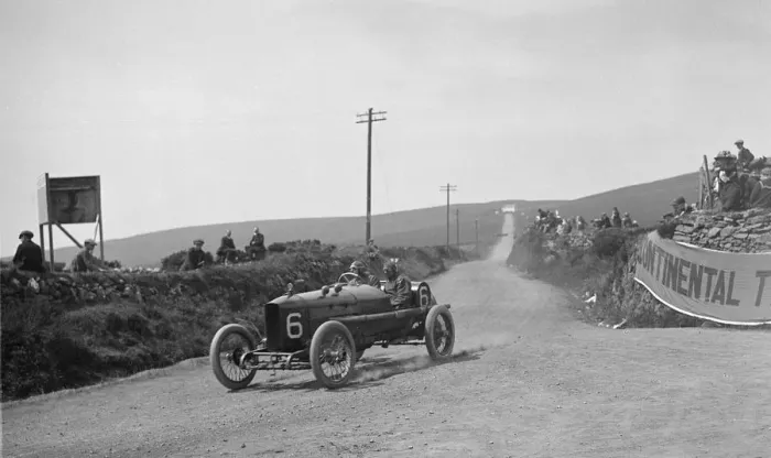 Framed Print : AJ Hancocks Vauxhall competing in the RAC Isle of Man TT race, 10 June 1914. Artist: Bill Brunell Framed Print : AJ Hancocks Vauxhall competing in the RAC Isle of Man TT race, 10 June 1914. Artist: Bill Brunell