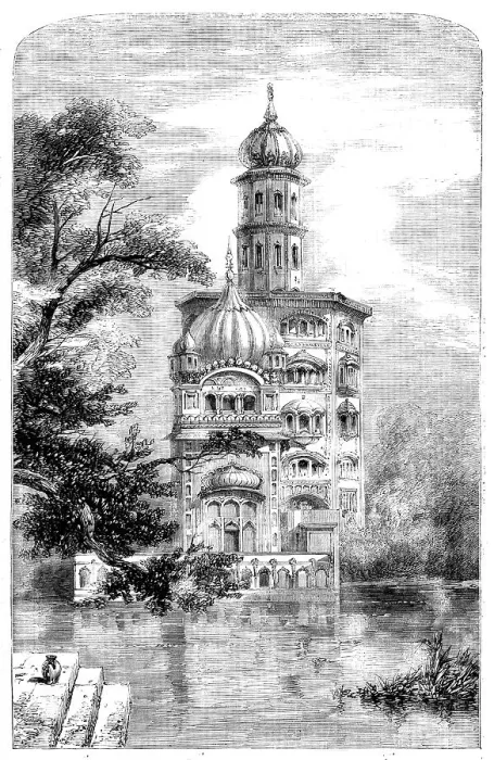 Framed Print : Akalis Tower at Umritzir - from a drawing by W. Carpenter, Jun. 1858. Creator: Unknown Framed Print : Akalis Tower at Umritzir - from a drawing by W. Carpenter, Jun. 1858. Creator: Unknown