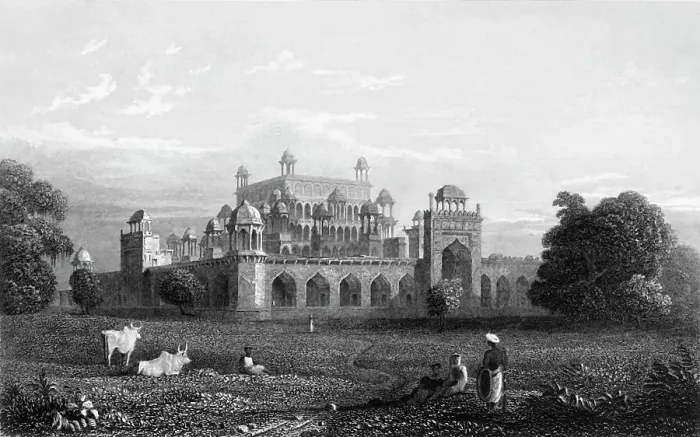 Framed Print : Akbar's Tomb, - Secundra, 1835. Creator: William Purser