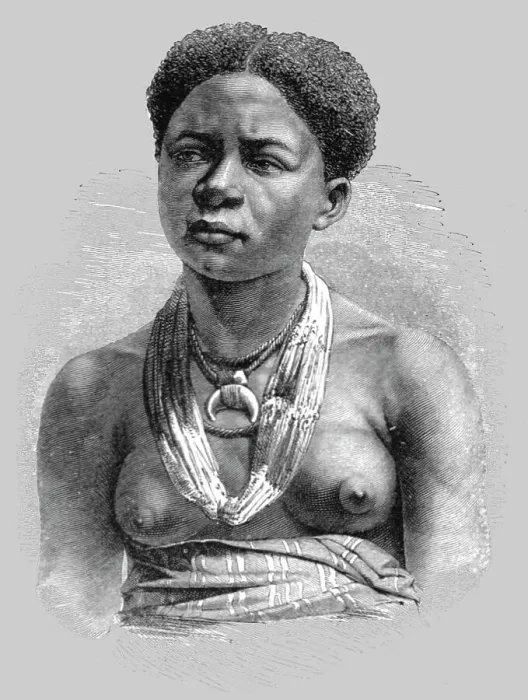 Framed Print : Akera, a young girl of the Gaboon; The Gaboon. 1875. Creator: Unknown