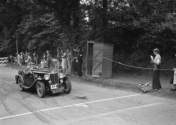 AL Bakers MG Magnette, winner of a bronze award at the MCC Torquay Rally, July 1937
