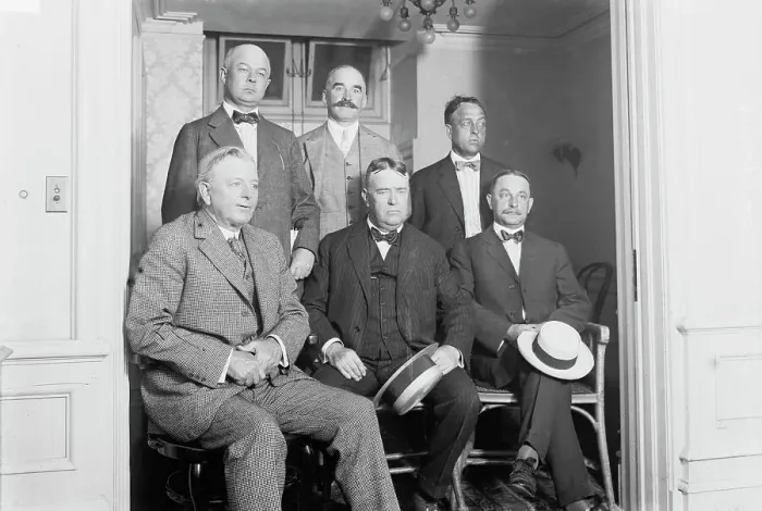 Framed Print : AL club presidents: Frank Navin, Detroit; Benjamin S. Minor, Washington; Frank Farrell... 1914. Creator: Bain News Service Framed Print : AL club presidents: Frank Navin, Detroit; Benjamin S. Minor, Washington; Frank Farrell... 1914. Creator: Bain News Service