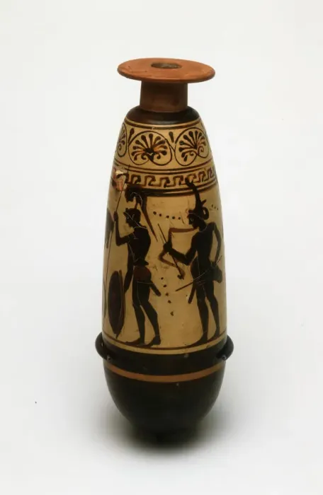 Framed Print : Alabastron (Container for Scented Oil), about 500-480 BCE. Creator: Diosphos Painter Framed Print : Alabastron (Container for Scented Oil), about 500-480 BCE. Creator: Diosphos Painter
