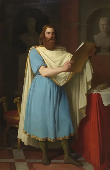 Framed Print : Alaric II, Visigothic King, 1856. Artist: Esquivel y Rivas, Carlos Maria (1830-1867) Framed Print : Alaric II, Visigothic King, 1856. Artist: Esquivel y Rivas, Carlos Maria (1830-1867)