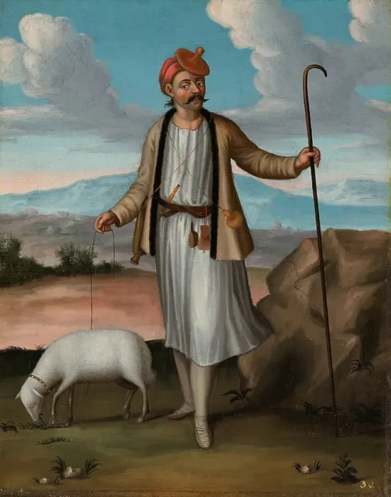 Framed Print : Albanian Herdsman, 1700-1737. Creator: Workshop of Jean Baptiste Vanmour Framed Print : Albanian Herdsman, 1700-1737. Creator: Workshop of Jean Baptiste Vanmour