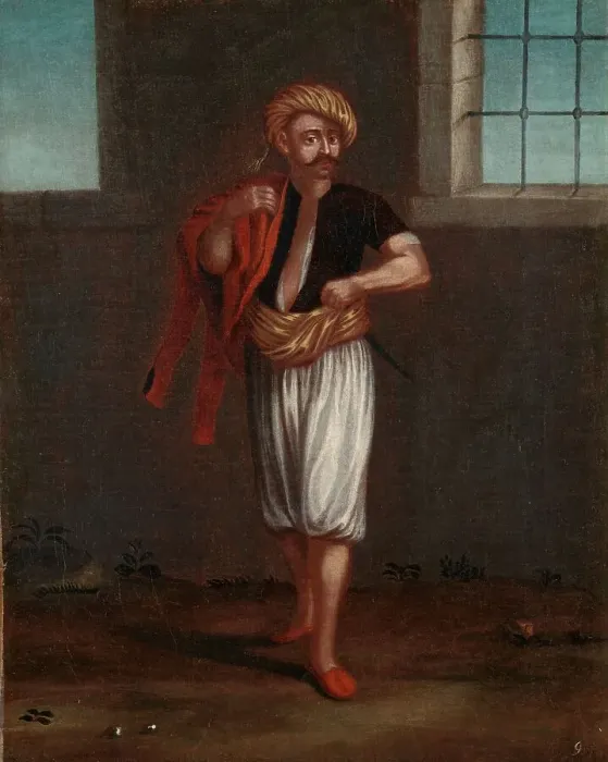 Framed Print : An Albanian Sailor, 1700-1737. Creator: Workshop of Jean Baptiste Vanmour Framed Print : An Albanian Sailor, 1700-1737. Creator: Workshop of Jean Baptiste Vanmour
