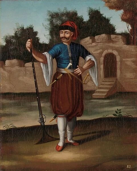 Albanian Soldier, 1700-1737. Creator: Workshop of Jean Baptiste Vanmour